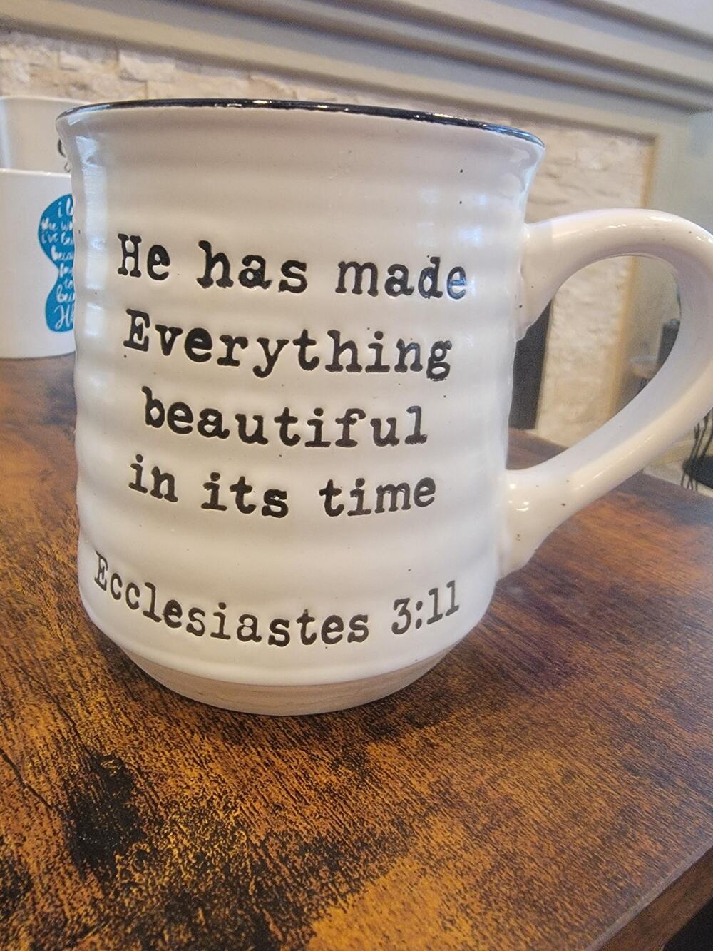Unmarked Coffee Mug Ecclesiastes 3:11 He Made Everything Beautiful White Large